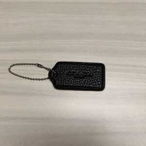 *SOLD* Coach Black Leather Hang Tag